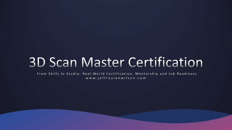 3D Scan Master Certification